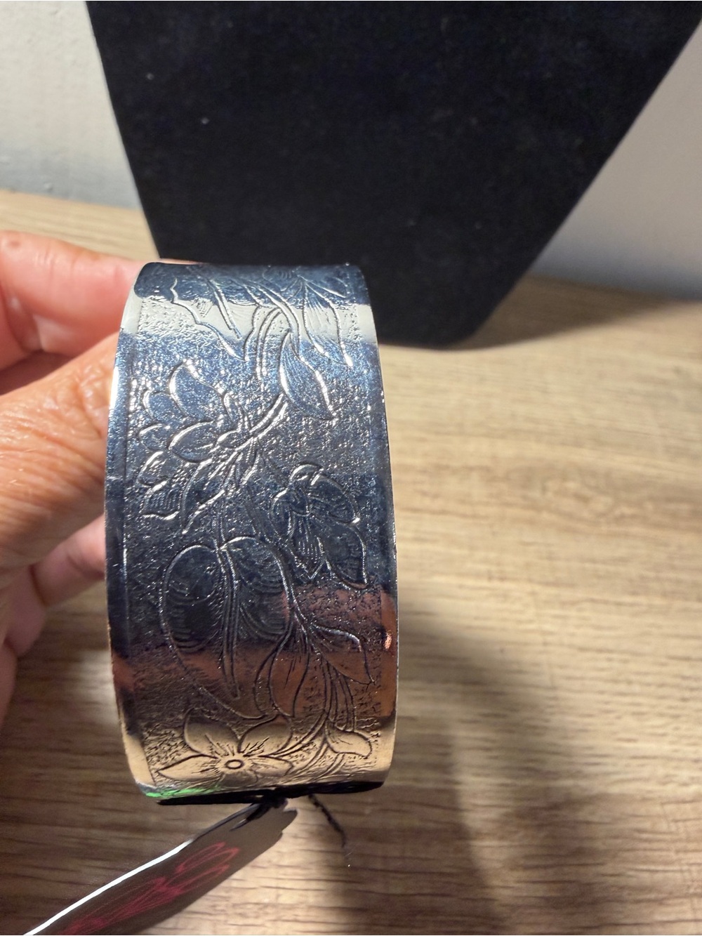 paparazzi Silver-Tone Floral Engraved Cuff Bracelet